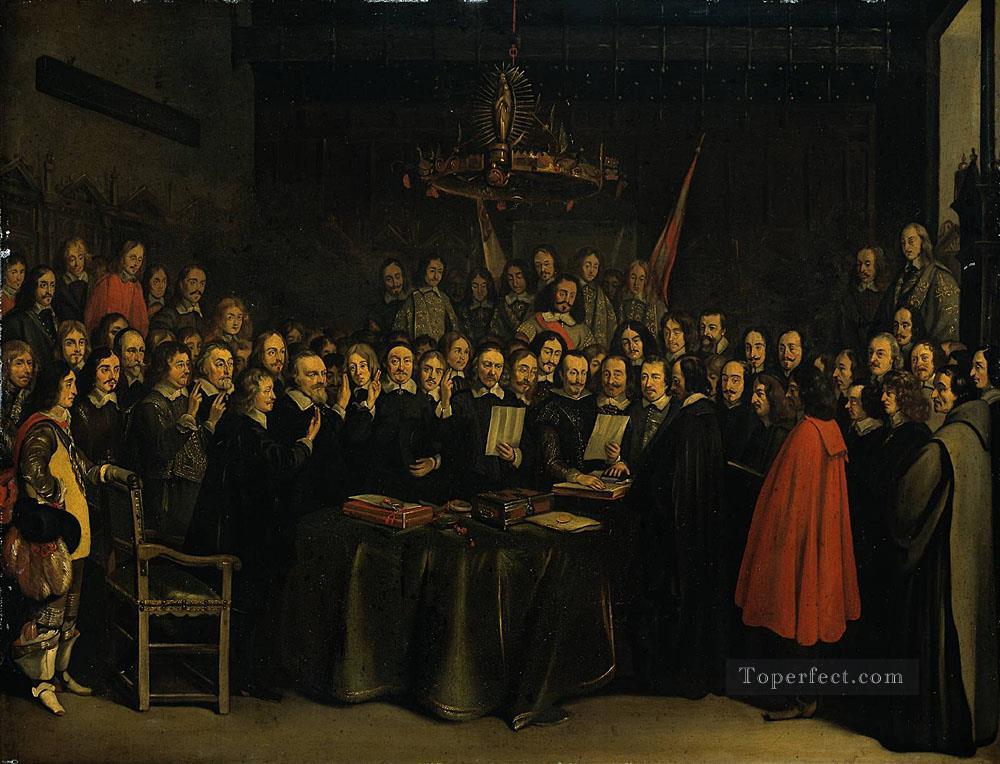 ボルヒ 2 世 ジェラルド・テル ミュンスター条約の批准 1648 年 5 月 15 日 クリスチャン・フィリッピーノ・リッピ油絵